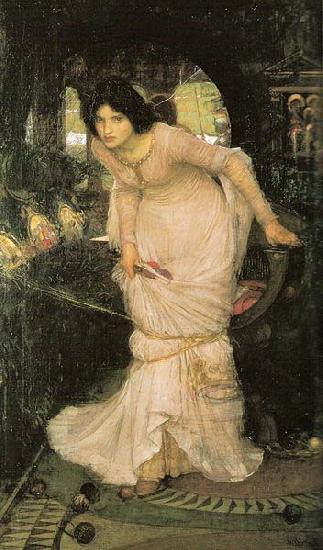 John William Waterhouse The Lady of Shalott Looking at Lancelot Norge oil painting art